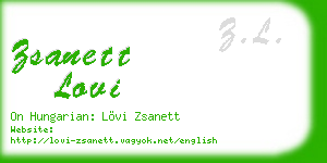 zsanett lovi business card